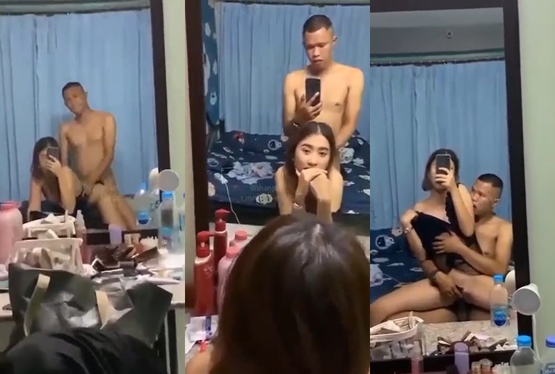 Thai Girlfriend Fucks Wife Pussy and smashing his cock in doggy style