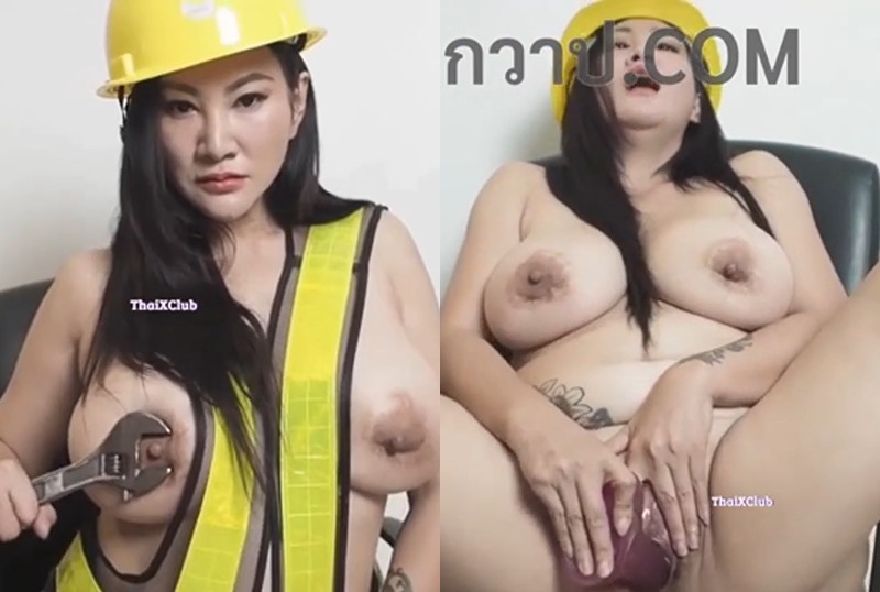 Sister Nancy Shows Her Pussy in a Construction Worker's Dress Iasian4u