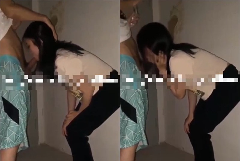 Em lén lút bú ở cầu thang chung cư