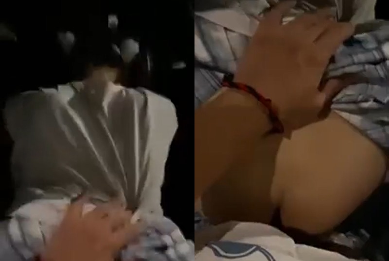 Rasa ghairah berhenti kereta, tarik skirt doggy saya di lebuh raya.