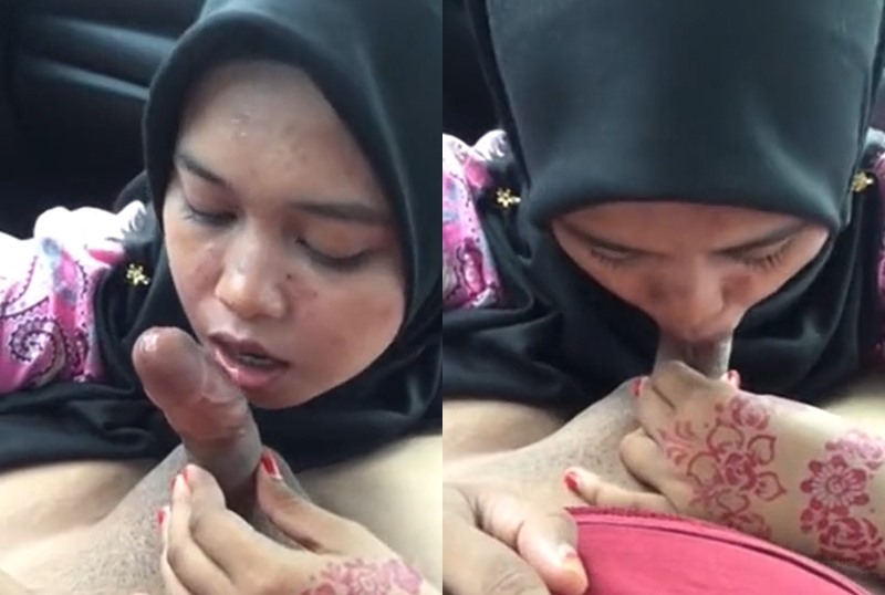 malay- awek tudung mặt mụn hút kote