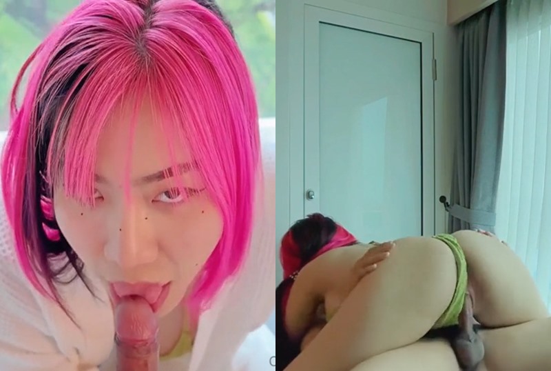 Irenkampong1, a popular figure in the Thai entertainment industry, was caught having sex with her young boyfriend in a doggy style position with her thick and curvy body.