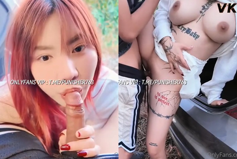 irenkampong1 ra ngoài quan hệ tình dục với chồng ở ngoài trời, dừng lại bên lề đường và đỗ xe. Sau đó đứng dậy và nhảy lên phía sau xe trước khi ôm cô ấy và quan hệ tình dục với cô ấy trong xe.